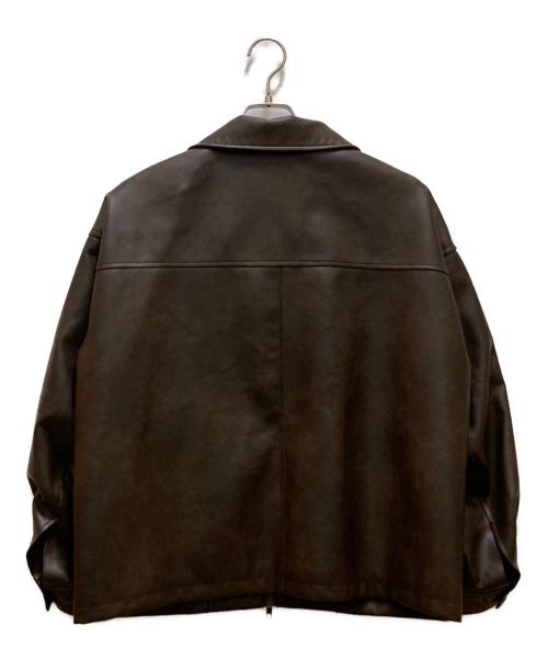 moussy（マウジー）moussy (マウジー) FAUX LEATHER OVER ジャケット ブラウン サイズ:Freeの古着・服飾アイテム
