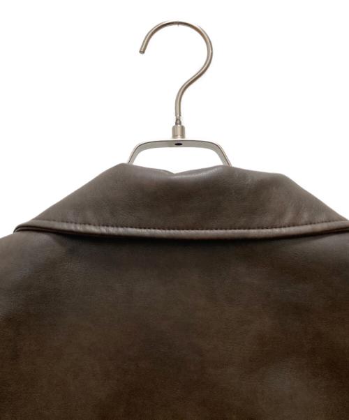 moussy（マウジー）moussy (マウジー) FAUX LEATHER OVER ジャケット ブラウン サイズ:Freeの古着・服飾アイテム