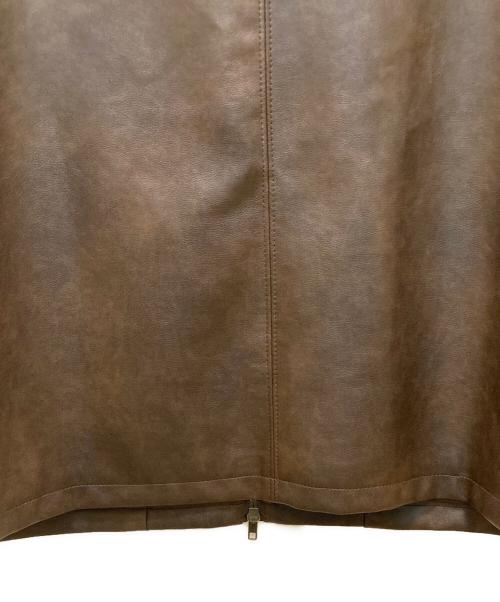 moussy（マウジー）moussy (マウジー) FAUX LEATHER OVER ジャケット ブラウン サイズ:Freeの古着・服飾アイテム