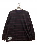 DESCENDANTディセンダント）の古着「HORIZONTAL STRIPE LS」｜パープル