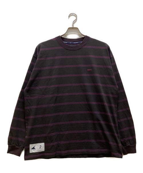 DESCENDANT（ディセンダント）DESCENDANT (ディセンダント) HORIZONTAL STRIPE LS パープル サイズ:2の古着・服飾アイテム