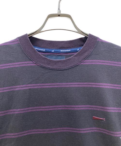 DESCENDANT（ディセンダント）DESCENDANT (ディセンダント) HORIZONTAL STRIPE LS パープル サイズ:2の古着・服飾アイテム