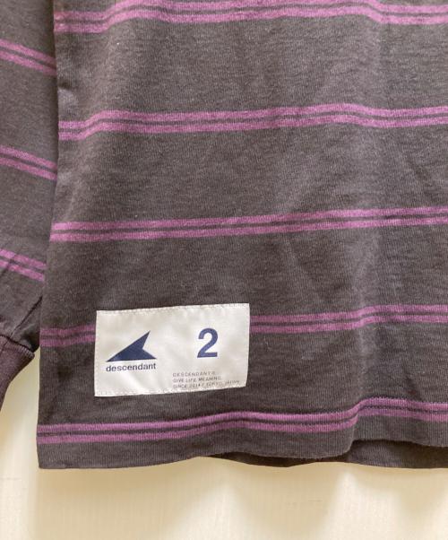 DESCENDANT（ディセンダント）DESCENDANT (ディセンダント) HORIZONTAL STRIPE LS パープル サイズ:2の古着・服飾アイテム