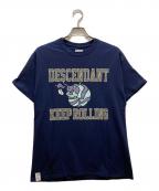 DESCENDANTディセンダント）の古着「プリントTシャツ」｜ネイビー