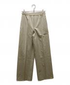 GALERIE VIEギャルリーヴィー）の古着「ウールタイプライター イージーストレートパンツ」｜ベージュ