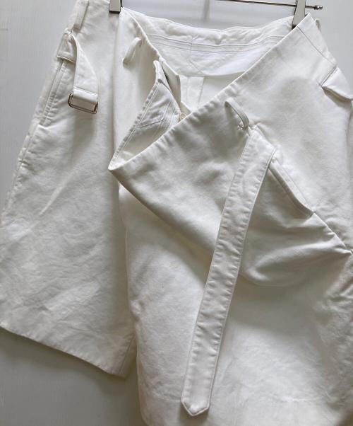 COMME des GARCONS HOMME PLUS（コムデギャルソンオムプリュス）COMME des GARCONS HOMME PLUS (コムデギャルソンオムプリュス) 変形ハーフパンツ ホワイト サイズ:Ｓの古着・服飾アイテム