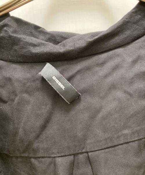 DIESEL（ディーゼル）DIESEL (ディーゼル) フード付きメッシュジップアップジャケット ブラック サイズ:ＸＳの古着・服飾アイテム