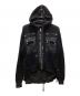 DIESEL（ディーゼル）の古着「フード付きメッシュジップアップジャケット」｜ブラック