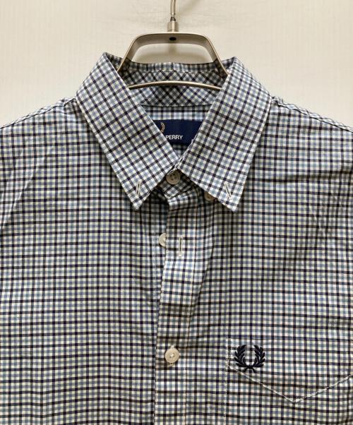 FRED PERRY（フレッドペリー）FRED PERRY (フレッドペリー) ギンガムチェックシャツ ブルー サイズ:Sの古着・服飾アイテム