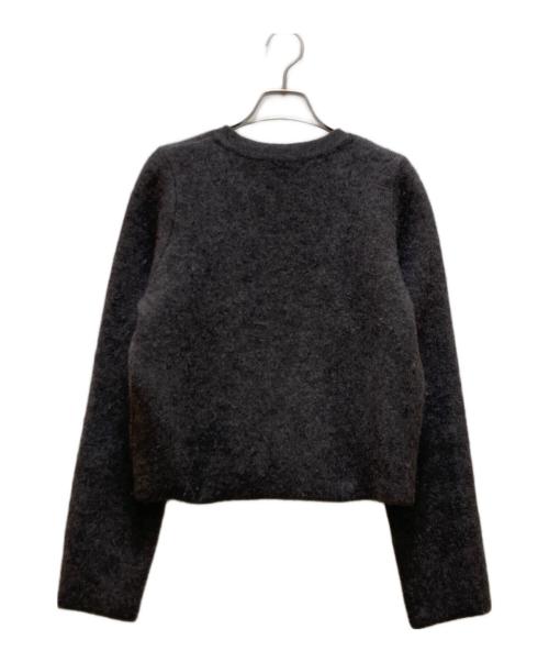 anuans（アニュアンス）anuans (アニュアンス) カシミヤブレンドノーカラーニットジャケット グレー サイズ:Freeの古着・服飾アイテム