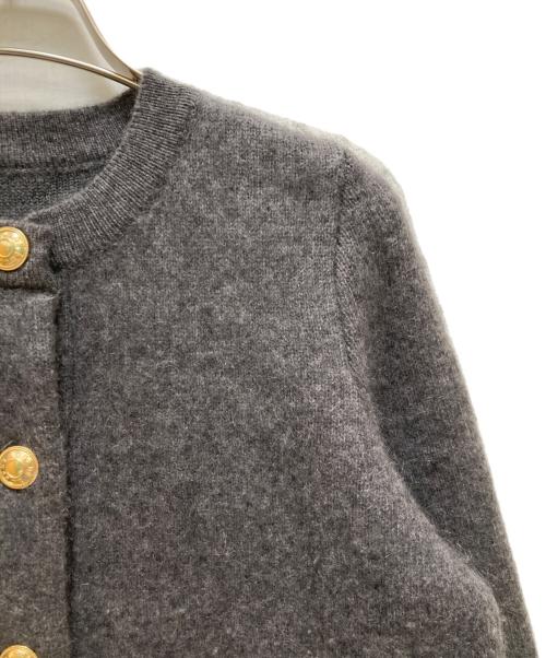 anuans（アニュアンス）anuans (アニュアンス) カシミヤブレンドノーカラーニットジャケット グレー サイズ:Freeの古着・服飾アイテム