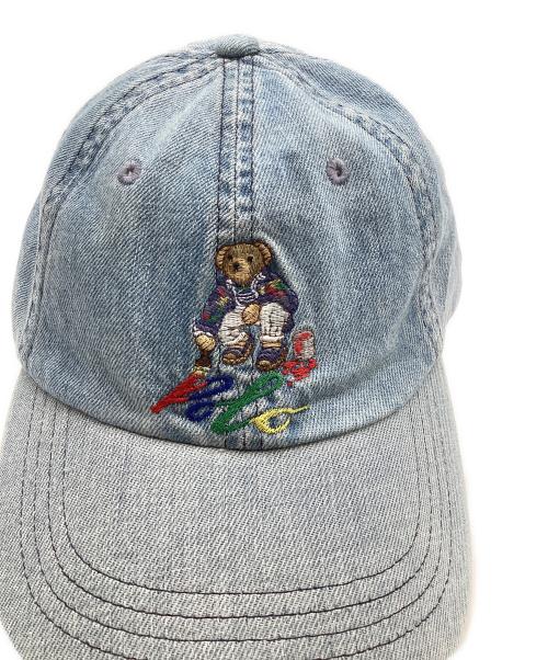POLO RALPH LAUREN（ポロ・ラルフローレン）POLO RALPH LAUREN (ポロ・ラルフローレン) ポロベアデニムボールキャップ インディゴの古着・服飾アイテム