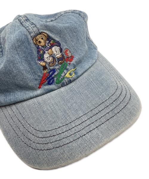 POLO RALPH LAUREN（ポロ・ラルフローレン）POLO RALPH LAUREN (ポロ・ラルフローレン) ポロベアデニムボールキャップ インディゴの古着・服飾アイテム