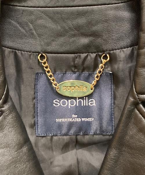 SOPHIA（ソフィア）SOPHIA (ソフィア) ラムレザーダブルライダーズジャケット ブラック サイズ:freeの古着・服飾アイテム