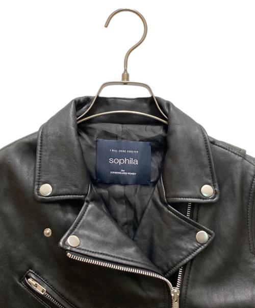 sophila（ソフィラ）sophila (ソフィラ) ラムレザーライダースジャケット ブラック サイズ:FREEの古着・服飾アイテム
