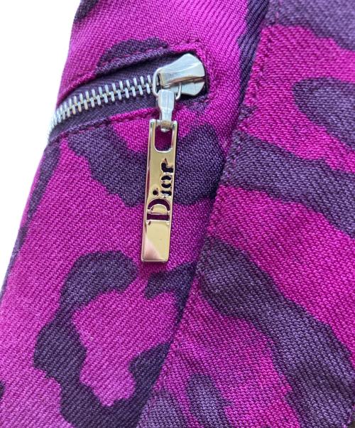 Christian Dior（クリスチャン ディオール）Christian Dior (クリスチャン ディオール) レオパード柄ウールスカート パープル サイズ:38の古着・服飾アイテム