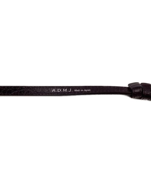 A.D.M.J.（エーディーエムジェイ）A.D.M.J. (エーディーエムジェイ) クロコ型押しスマホポシェット パープルの古着・服飾アイテム