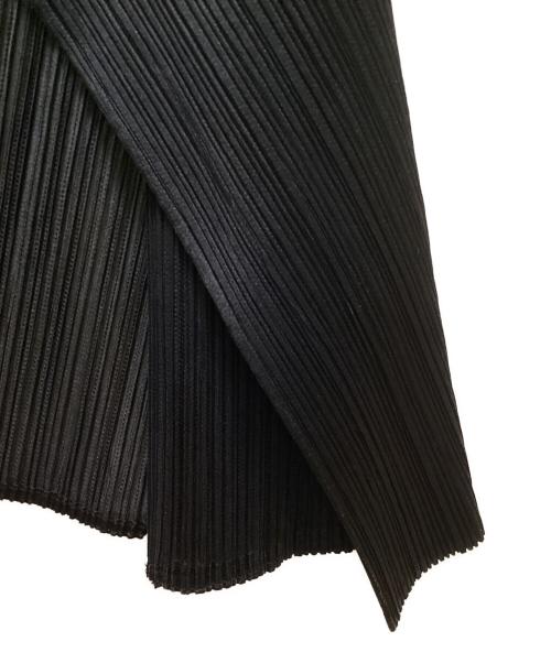 PLEATS PLEASE（プリーツプリーズ）PLEATS PLEASE (プリーツプリーズ) プリーツノーカラーカーディガン ブラック サイズ:3の古着・服飾アイテム