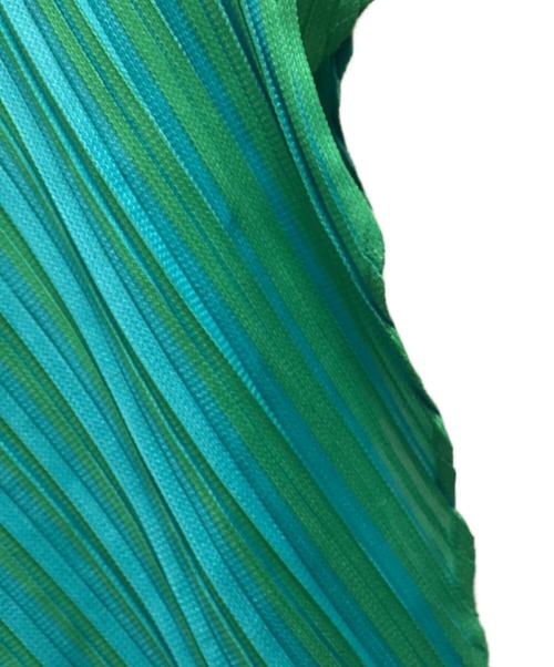 PLEATS PLEASE（プリーツプリーズ）PLEATS PLEASE (プリーツプリーズ) プリーツ加工 ノースリ-ブ変形チュニック マルチカラー サイズ:5の古着・服飾アイテム