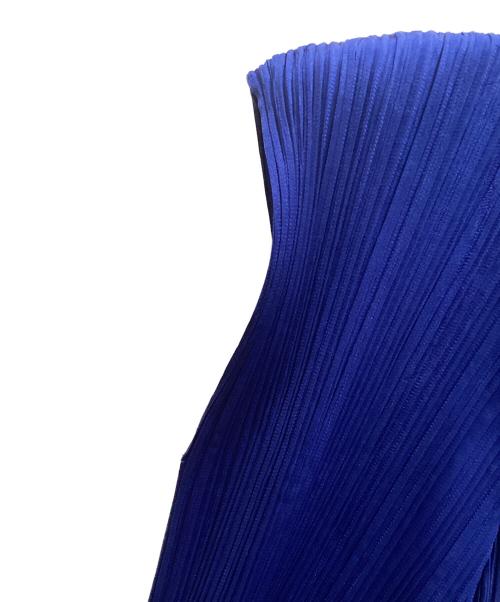 PLEATS PLEASE（プリーツプリーズ）PLEATS PLEASE (プリーツプリーズ) プリーツ加工ノースリーブカットソー ブルー サイズ:3の古着・服飾アイテム