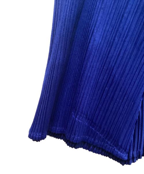 PLEATS PLEASE（プリーツプリーズ）PLEATS PLEASE (プリーツプリーズ) プリーツ加工ノースリーブカットソー ブルー サイズ:3の古着・服飾アイテム
