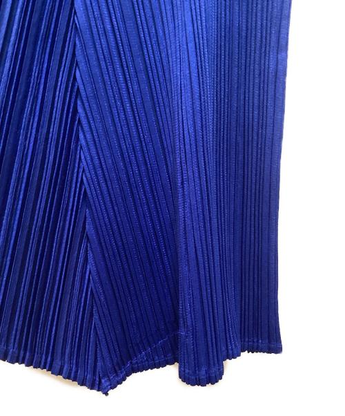 PLEATS PLEASE（プリーツプリーズ）PLEATS PLEASE (プリーツプリーズ) プリーツ加工ノースリーブカットソー ブルー サイズ:3の古着・服飾アイテム