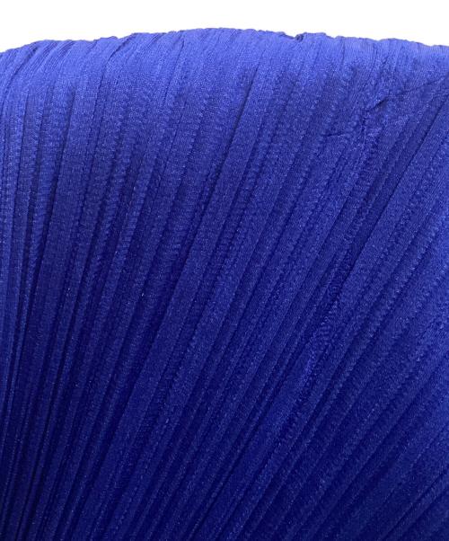 PLEATS PLEASE（プリーツプリーズ）PLEATS PLEASE (プリーツプリーズ) プリーツ加工ノースリーブカットソー ブルー サイズ:3の古着・服飾アイテム