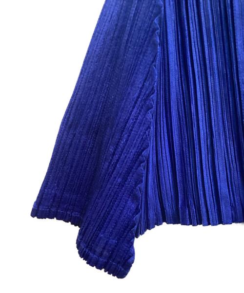 PLEATS PLEASE（プリーツプリーズ）PLEATS PLEASE (プリーツプリーズ) プリーツ加工半袖シャツ ブルー サイズ:3の古着・服飾アイテム