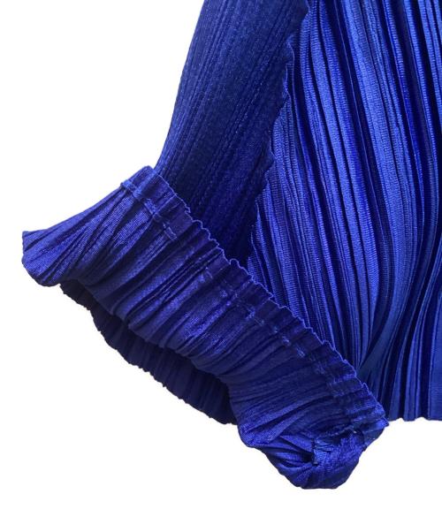 PLEATS PLEASE（プリーツプリーズ）PLEATS PLEASE (プリーツプリーズ) プリーツ加工半袖シャツ ブルー サイズ:3の古着・服飾アイテム