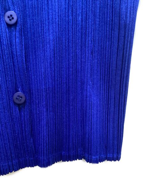PLEATS PLEASE（プリーツプリーズ）PLEATS PLEASE (プリーツプリーズ) プリーツ加工半袖シャツ ブルー サイズ:3の古着・服飾アイテム