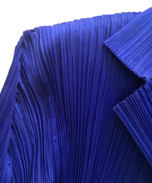 PLEATS PLEASE（プリーツプリーズ）PLEATS PLEASE (プリーツプリーズ) プリーツ加工半袖シャツ ブルー サイズ:3の古着・服飾アイテム