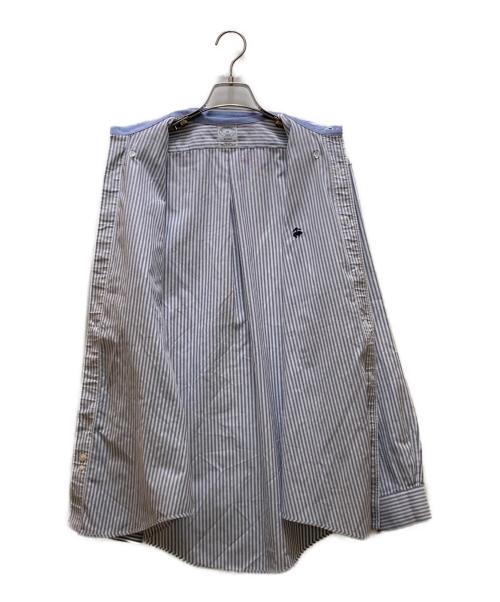 BROOKS BROTHERS（ブルックスブラザーズ）BROOKS BROTHERS (ブルックスブラザーズ) ストライプボタンダウンシャツ ホワイト×ブルー サイズ:Mの古着・服飾アイテム