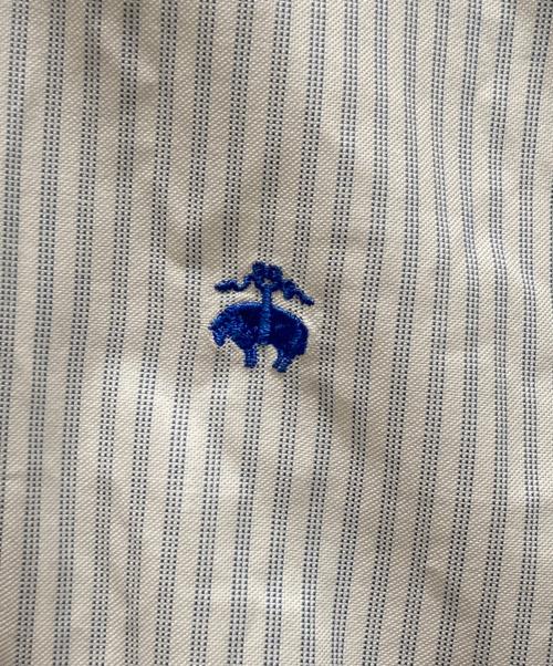 BROOKS BROTHERS（ブルックスブラザーズ）BROOKS BROTHERS (ブルックスブラザーズ) ストライプボタンダウンシャツ ホワイト×ブルー サイズ:Mの古着・服飾アイテム