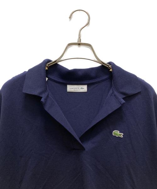LACOSTE（ラコステ）LACOSTE (ラコステ) スキッパーネックポロシャツ ネイビー サイズ:Sの古着・服飾アイテム