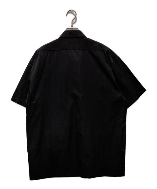 Schott（ショット）Schott (ショット) 鯉 刺繍 オープンカラーワークシャツ ブラック サイズ:Mの古着・服飾アイテム