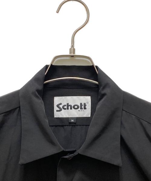 Schott（ショット）Schott (ショット) 鯉 刺繍 オープンカラーワークシャツ ブラック サイズ:Mの古着・服飾アイテム