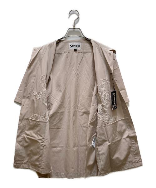Schott（ショット）Schott (ショット) 鯉 刺繍 オープンカラーワークシャツ ベージュ サイズ:M 未使用品の古着・服飾アイテム