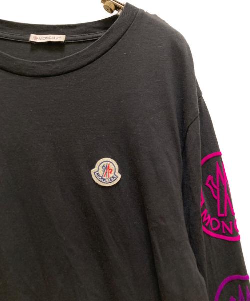 MONCLER（モンクレール）MONCLER (モンクレール) スリーブロゴデザインカットソー ブラック サイズ:Mの古着・服飾アイテム
