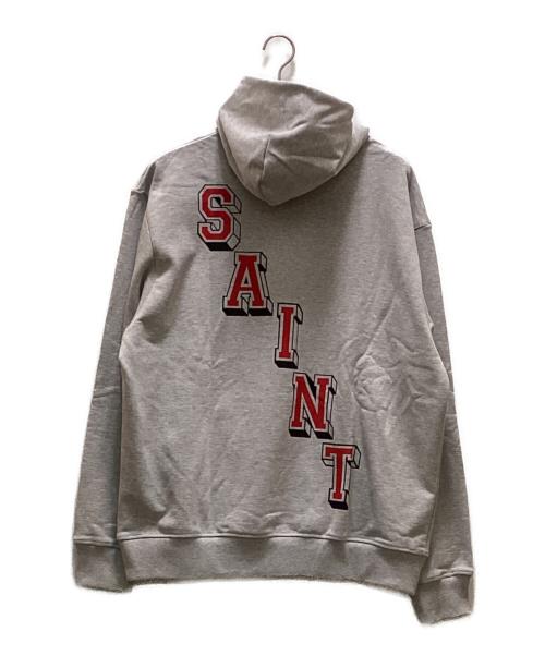 JORDAN BRAND（ジョーダン ブランド）JORDAN BRAND (ジョーダン ブランド) SAINT MICHAEL (セントマイケル) コラボロゴプリントプルオーバーパーカー グレー サイズ:M 未使用品の古着・服飾アイテム