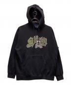 stussyステューシー）の古着「スカルロゴプルオーバーパーカー」｜グレー