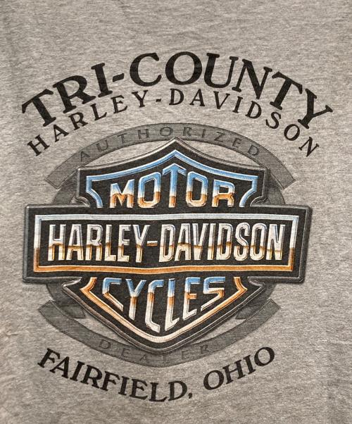 HARLEY-DAVIDSON（ハーレーダビッドソン）HARLEY-DAVIDSON (ハーレーダビッドソン) オールド両面プリントTシャツ グレー サイズ:XLの古着・服飾アイテム
