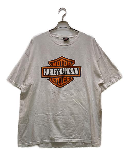 HARLEY-DAVIDSON（ハーレーダビッドソン）HARLEY-DAVIDSON (ハーレーダビッドソン) オールド両面プリントTシャツ ホワイト サイズ:2XLの古着・服飾アイテム