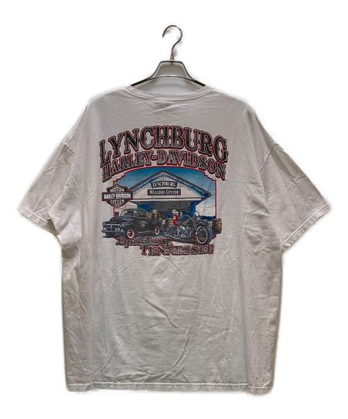 HARLEY-DAVIDSON（ハーレーダビッドソン）HARLEY-DAVIDSON (ハーレーダビッドソン) オールド両面プリントTシャツ ホワイト サイズ:2XLの古着・服飾アイテム