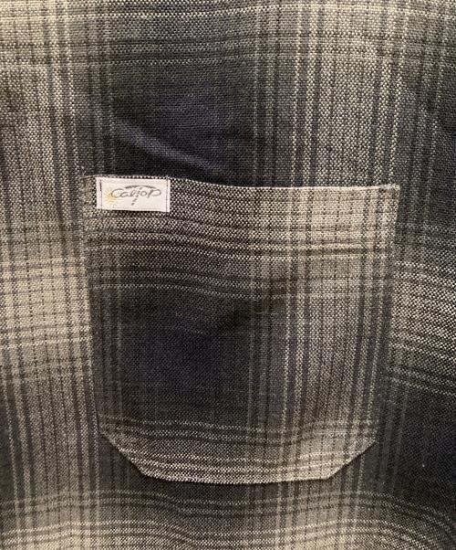 CalTop（キャルトップ）CalTop (キャルトップ) オンブレチェック半袖シャツ ブラック×グレー サイズ: Lの古着・服飾アイテム
