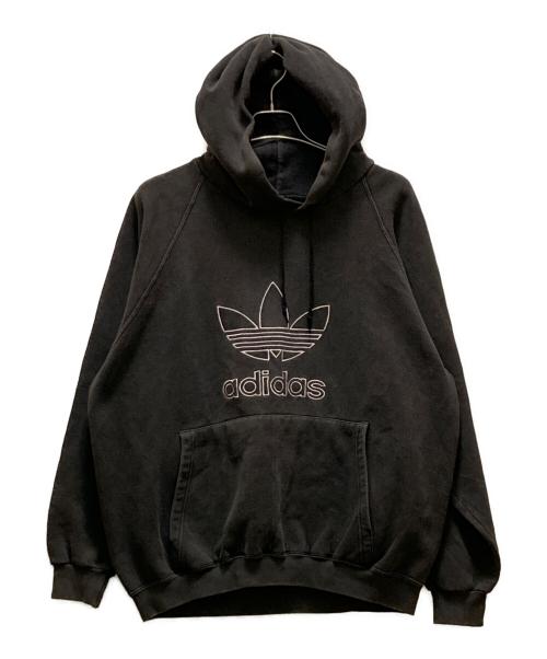 adidas（アディダス）adidas (アディダス) ヴィンテージトレフォイルロゴパーカー ブラック サイズ:Mの古着・服飾アイテム