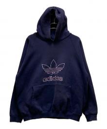 adidas（アディダス）の古着「ヴィンテージトレフォイルロゴパーカー」｜ネイビー