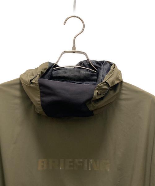 BRIEFING（ブリーフィング）BRIEFING (ブリーフィング) ロゴプリントウィンドフーディー オリーブ サイズ:Lの古着・服飾アイテム