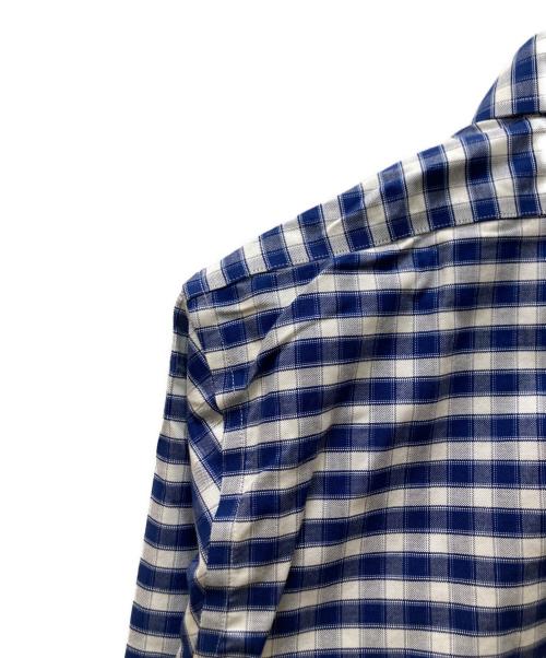 BROOKS BROTHERS（ブルックスブラザーズ）BROOKS BROTHERS (ブルックスブラザーズ) ボタンダウンチェックシャツ ブルー×ホワイト サイズ:M 未使用品の古着・服飾アイテム