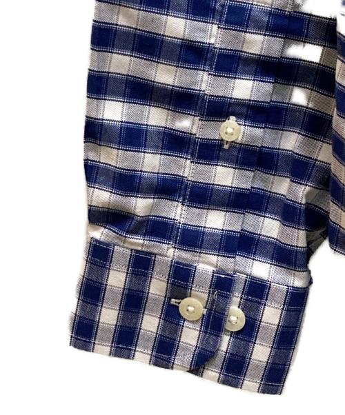 BROOKS BROTHERS（ブルックスブラザーズ）BROOKS BROTHERS (ブルックスブラザーズ) ボタンダウンチェックシャツ ブルー×ホワイト サイズ:M 未使用品の古着・服飾アイテム