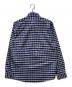 BROOKS BROTHERS (ブルックスブラザーズ) ボタンダウンチェックシャツ ブルー×ホワイト サイズ:M 未使用品：7000円